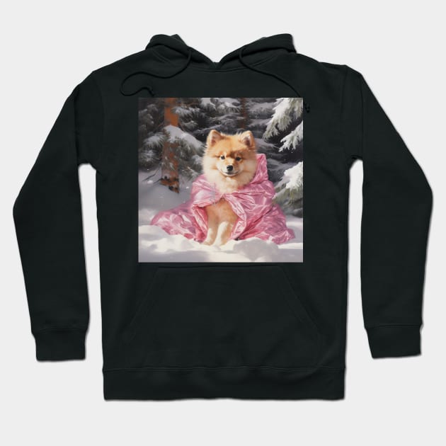 Finnish Lapphund In Snow Hoodie by Enchanted Reverie